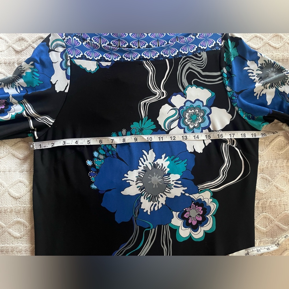 Mercer & Madison Multi Color Vibrant Floral Polyester Spandex Dress Women’s 14 - Picture 14 of 14